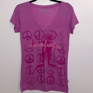 Senor Frog’s Juniors Peace T-Shirt Color Purple Size X-Large